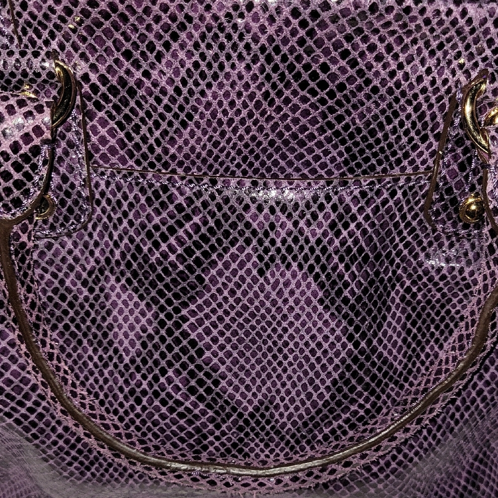 Michael Kors Purple Snake Print Tote - Picture 6 of 12